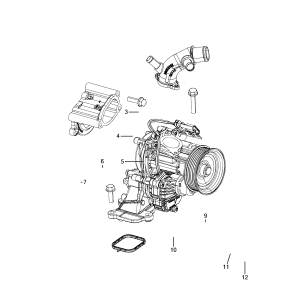Pompa apa Jeep Wrangler 2000 cmc, 270 CP Benzina | Cod K05048283AD | Moparstore