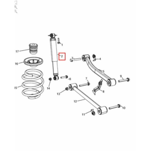 Amortizor Spate Stânga/Dreapta Original Jeep Wrangler 2.8L Diesel (200 CP) - Cod OE K68027795AC