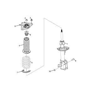 K68290266AB_Amortizor spate dreapta Jeep Compass 1.4L Benzina 170 CP